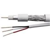 Cabo coaxial RG59 67% malha alumínio + tripolar  metro
