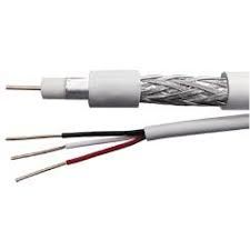 Cabo coaxial RG59 67% malha alumínio + tripolar metro